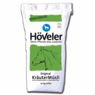 Hoeveler KRÄUTERMÜSLI - мюсли с травами без овса для лошадей с проблемами дыхательных путей 20кг